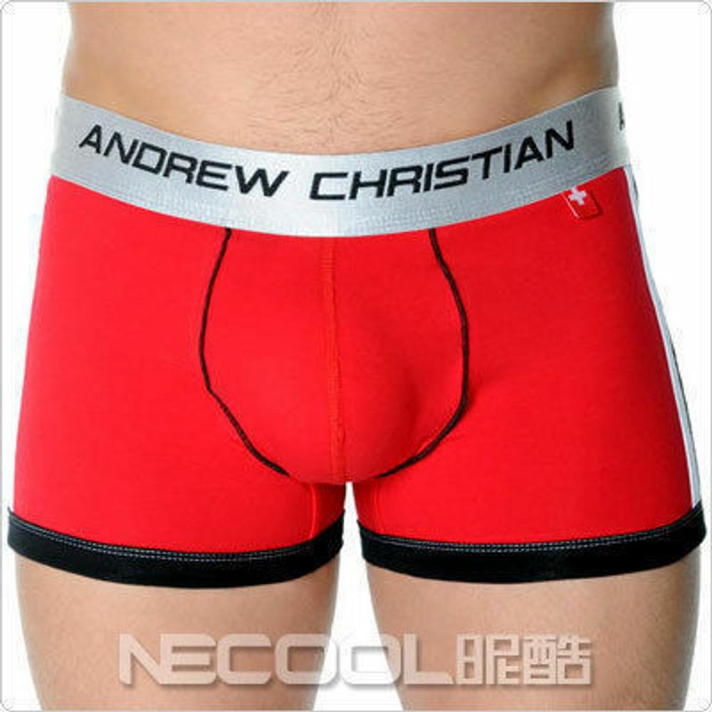 Мужские трусы хипсы красные с пуш ап Andrew Christian Racer Shock Jock Red