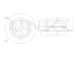 Диск тормозной задний UNIO BRD-20195
