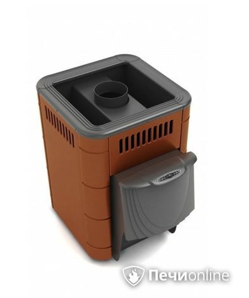 Печь для бани TMF Оса Carbon терракота дверь антрацит короткий канал