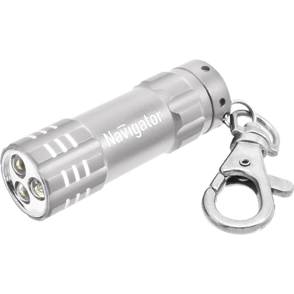 Фонарь Navigator 94969 NPT-KC03-Gr-3LR44 бр.алюм 3LED сер.бл