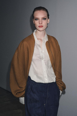 ZARA ЛЬНЯНАЯ КУРТКА ОВЕРСАЙЗ ZW COLLECTION, ГОРЧИЧНЫЙ