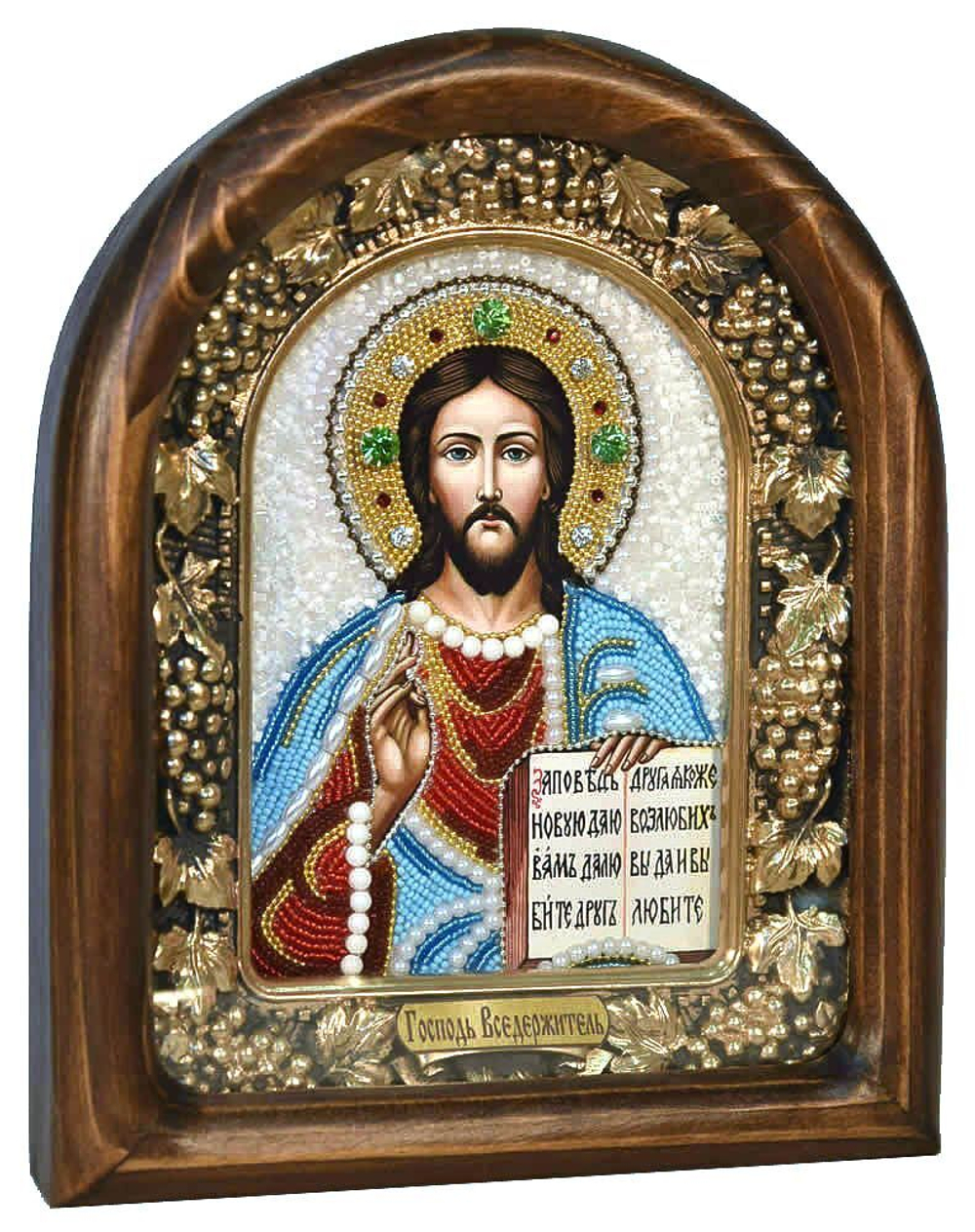 Икона Господь Вседержитель бисер