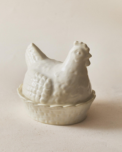 Zara Home блюдо сервировочное из фарфора, цвет кремовый, 21 см