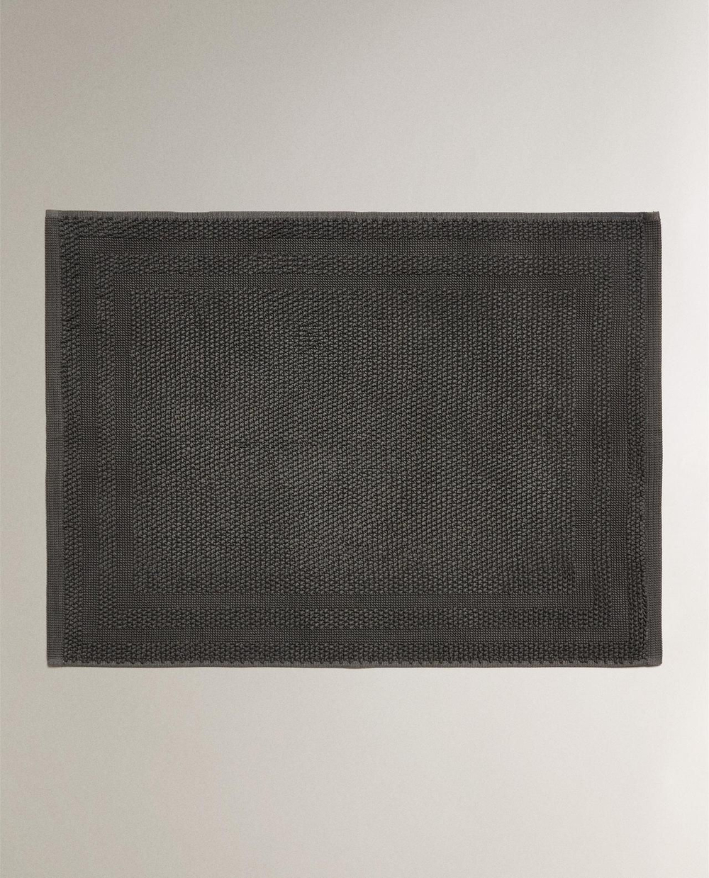 Zara Home - Нескользящий коврик для ванной из хлопка, серый, 50x70 см