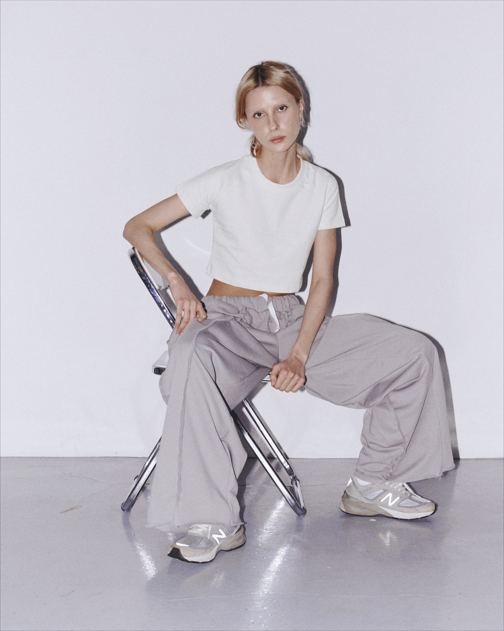 Baggy Trousers LOGO Opal Grey