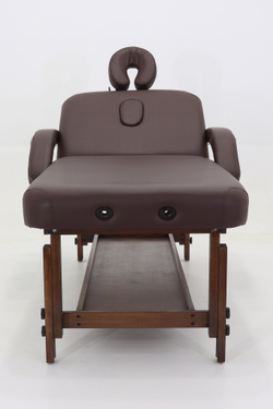 Массажный стол стационарный Med-Mos FIX-1A (SW2.31.10) мягкий, Коричневый