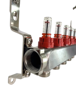 Коллекторная группа с расходомерами  Grema 1*3/4  9 вых. (НЕРЖ)