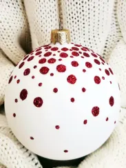 Елочный шар Снежное конфетти 8,5 см., Батик (КУ-85-204461)