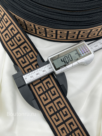 Резинка (тесьма) ЖВНШ. 4 см коричневая лампас эластичный