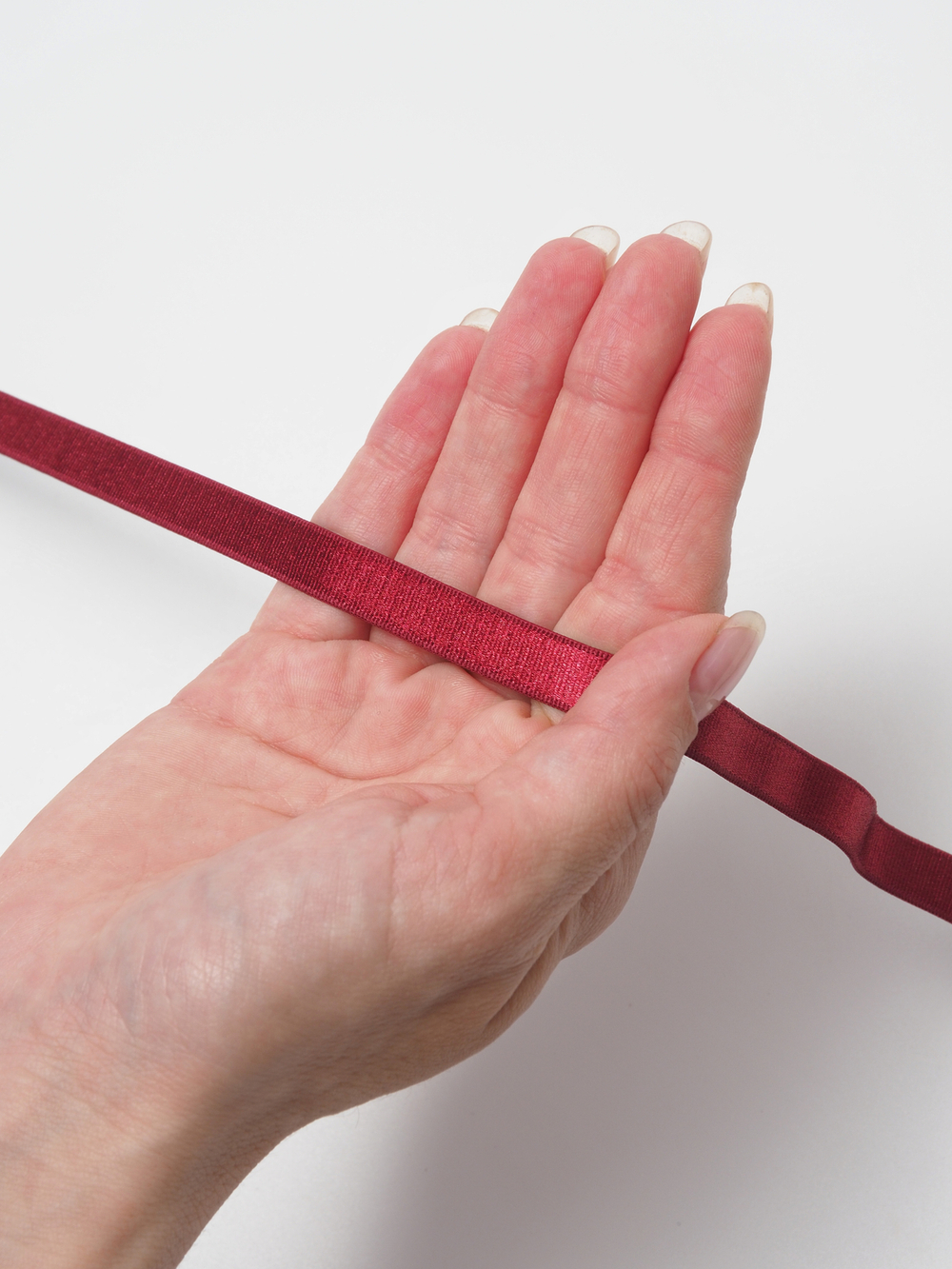 Резинка бретелечная бордовая 1934 TPG глянцевая ширина 10 мм