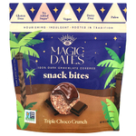 MAGICDATES, Snack Bites, покрытый 100% темным шоколадом, тройной шоколадный хрусталь, 100 г (3,5 унции)