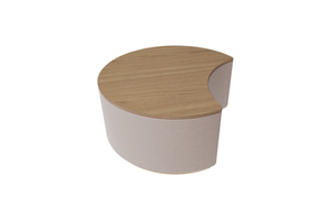 Столик Sun M, D 66 см высота 30 см (дуб, бежевый)