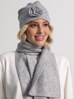 Комплект шапка и шарф (серый) КШШ01-50М LT Collection