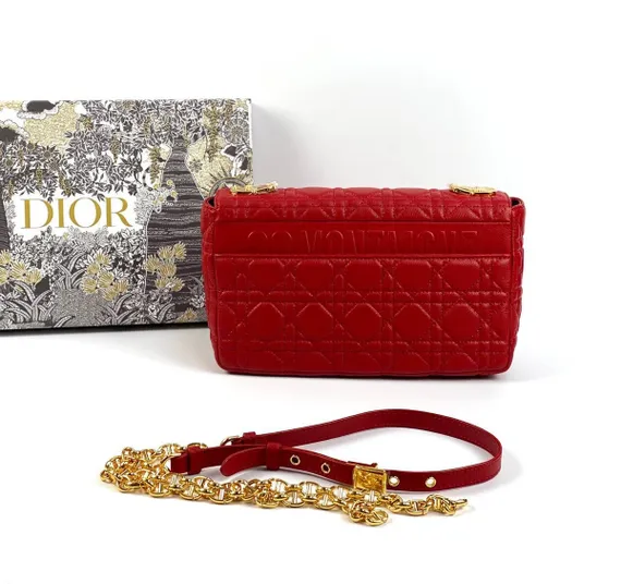 Сумка Dior Caro, модель маленького формата красный