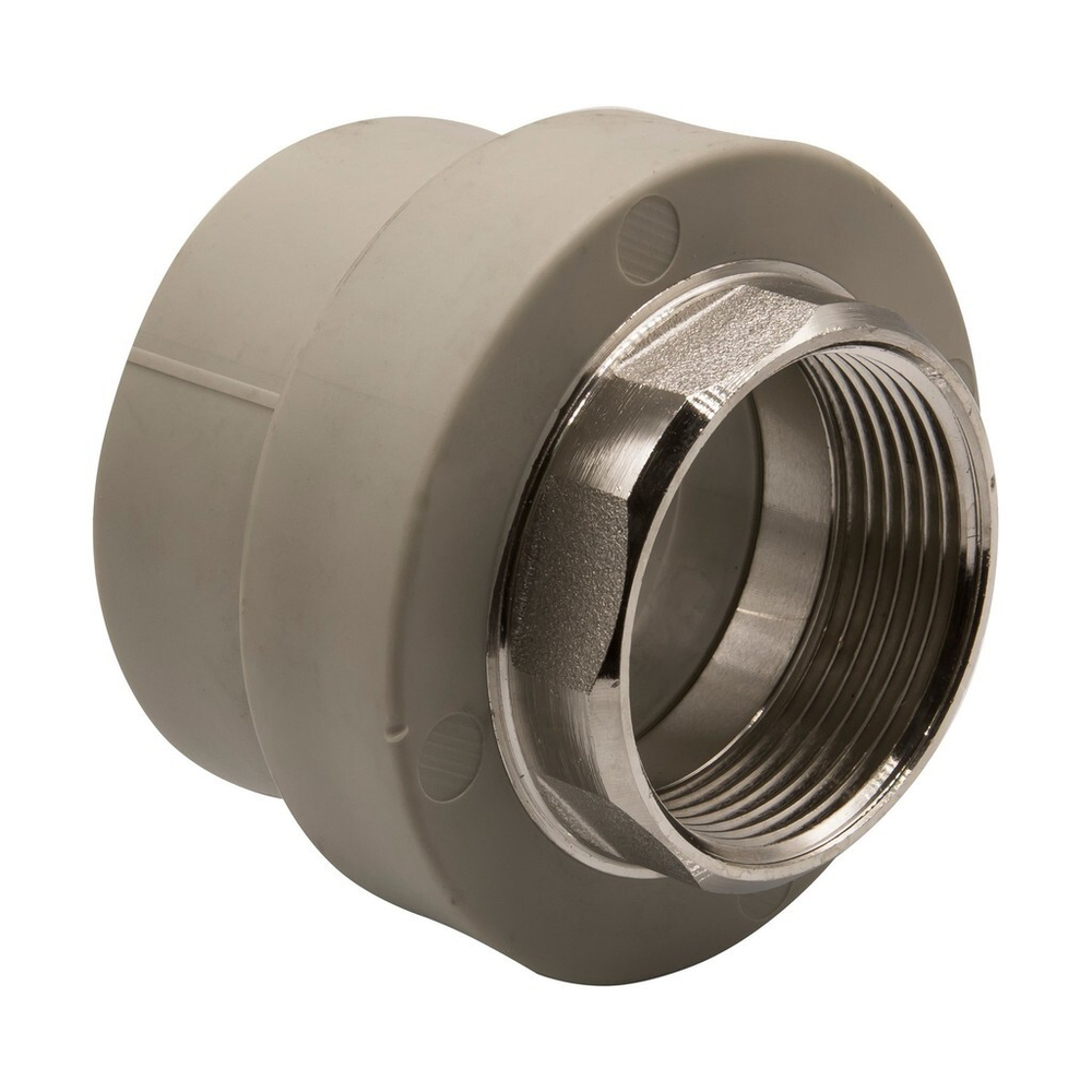 Муфта комб. вн 50х1 1/2'' под ключ EVER® plast  СЕРЫЙ (Россия)