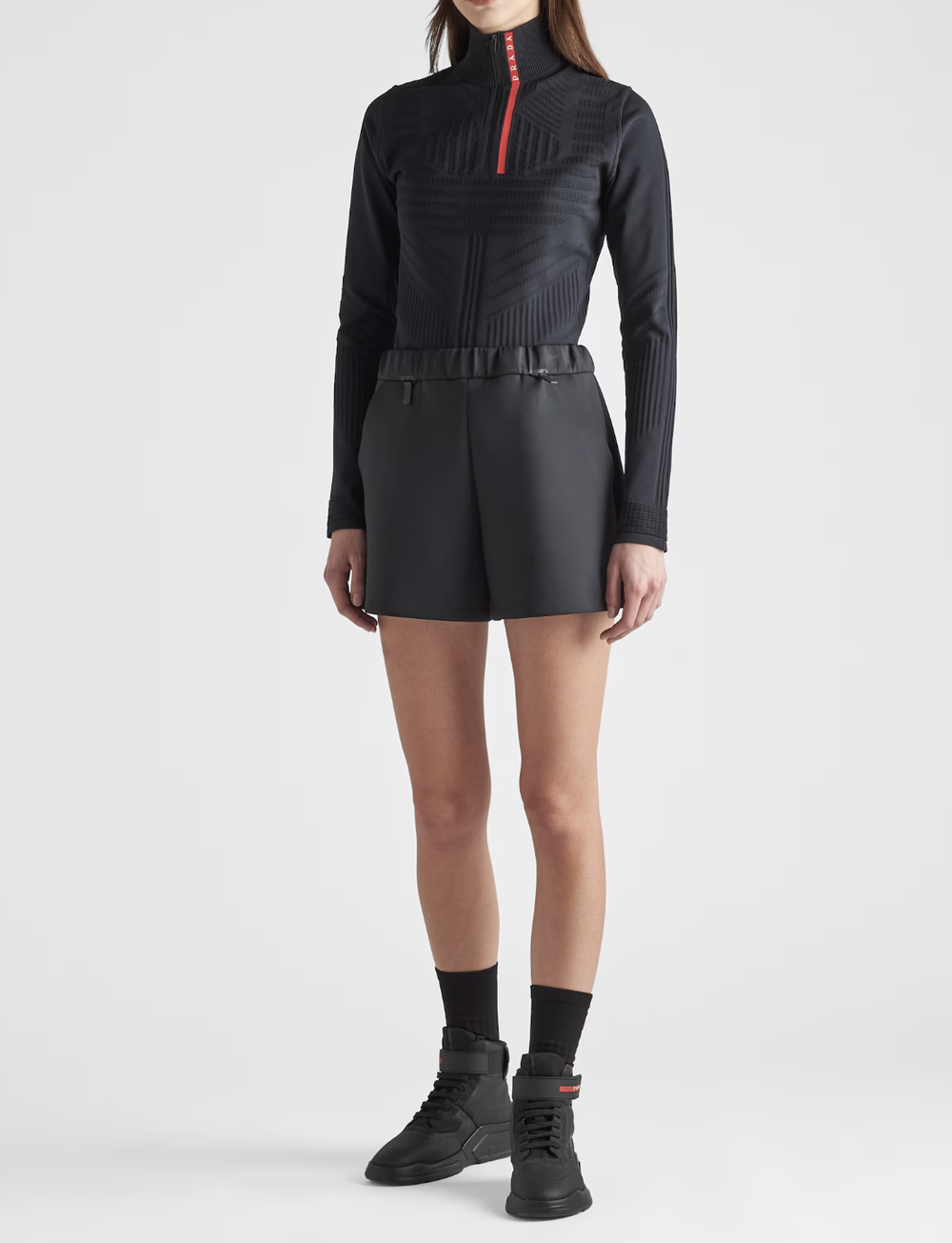 Топ с длинным рукавом Prada Linea Rossa Tech Rec