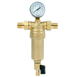 Фильтр с манометром 1/2" для гор.воды TIM JH-1001