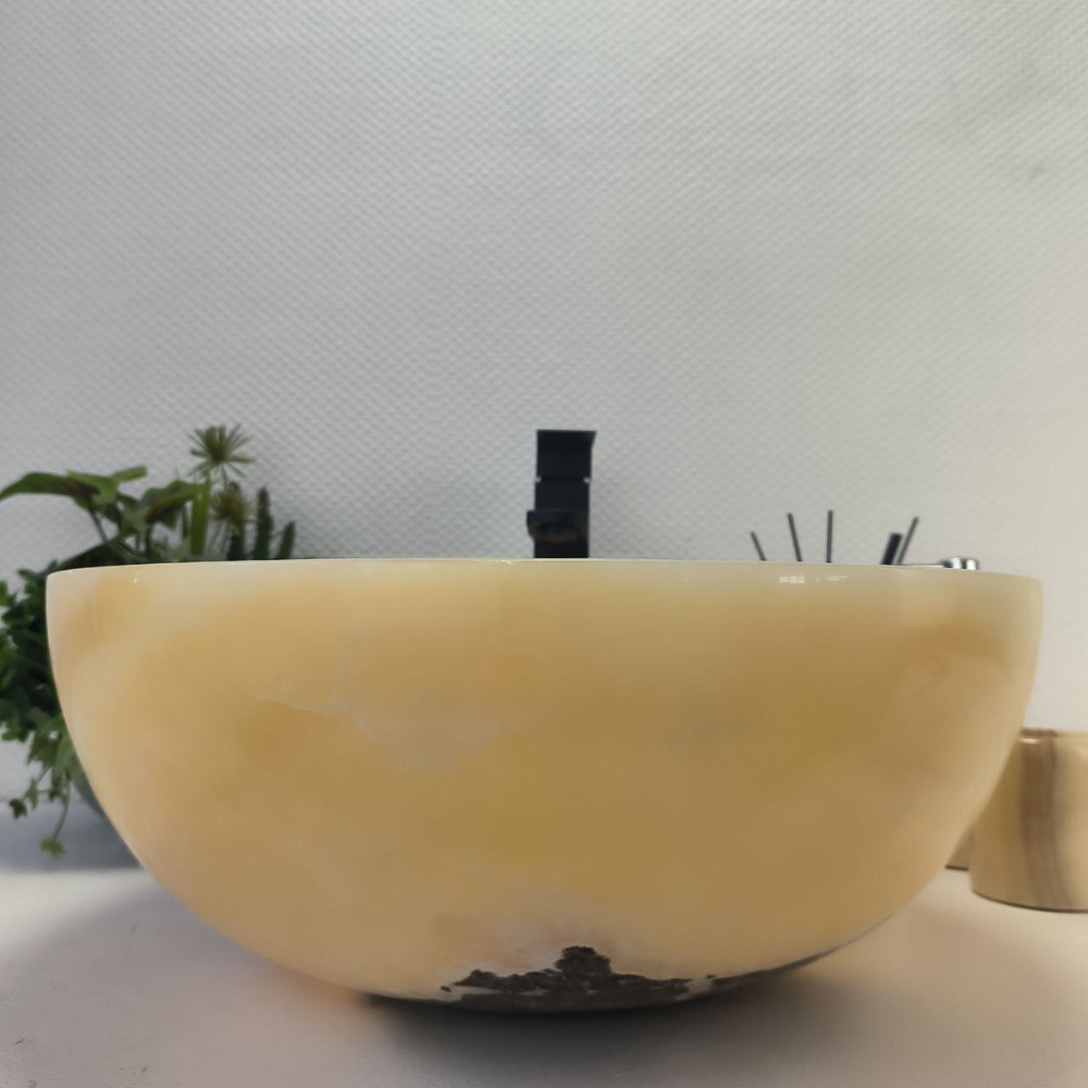 Раковина из оникса Bowl Yellow TinLip BO-62943 45*45*17 39