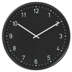 IKEA BONDIS  (ИКЕА БОНДИС)  -  Настенные часы, черные, 38 см