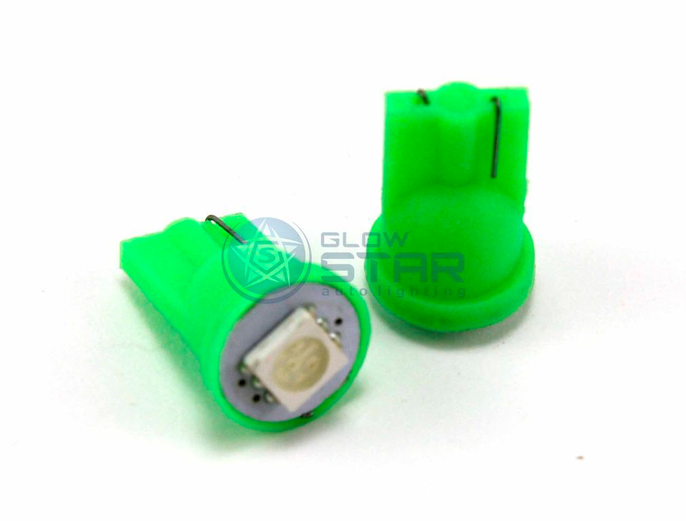 Светодиодная лампа T10-5050-1SMD Green, 1шт