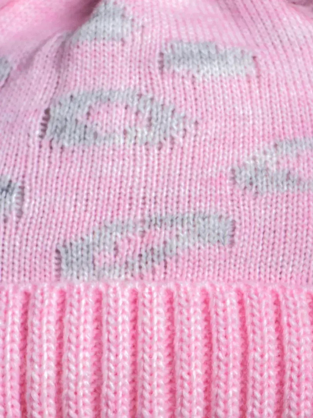 Шапка для девочки зимняя с помпонами на завязках