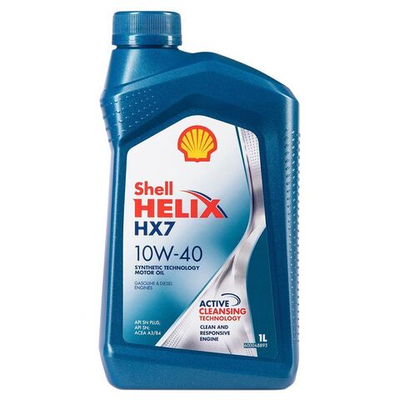 Масло моторное полусинтетич, 10W40, Shell, Helix НХ7, 1 л, 550046365