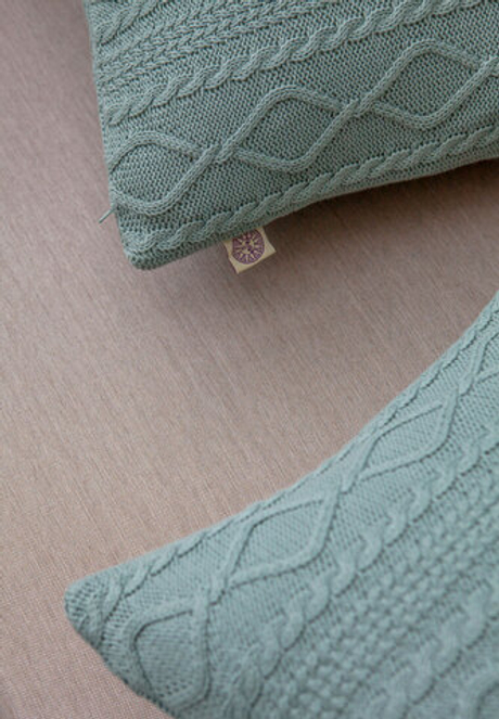 Наволочка декоративная 40x40 Luxberry Lux 67 серо-зеленая