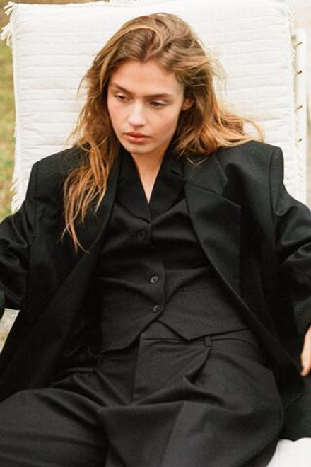 ZARA БРЮКИ СО СКЛАДКАМИ, ЧЕРНЫЙ
