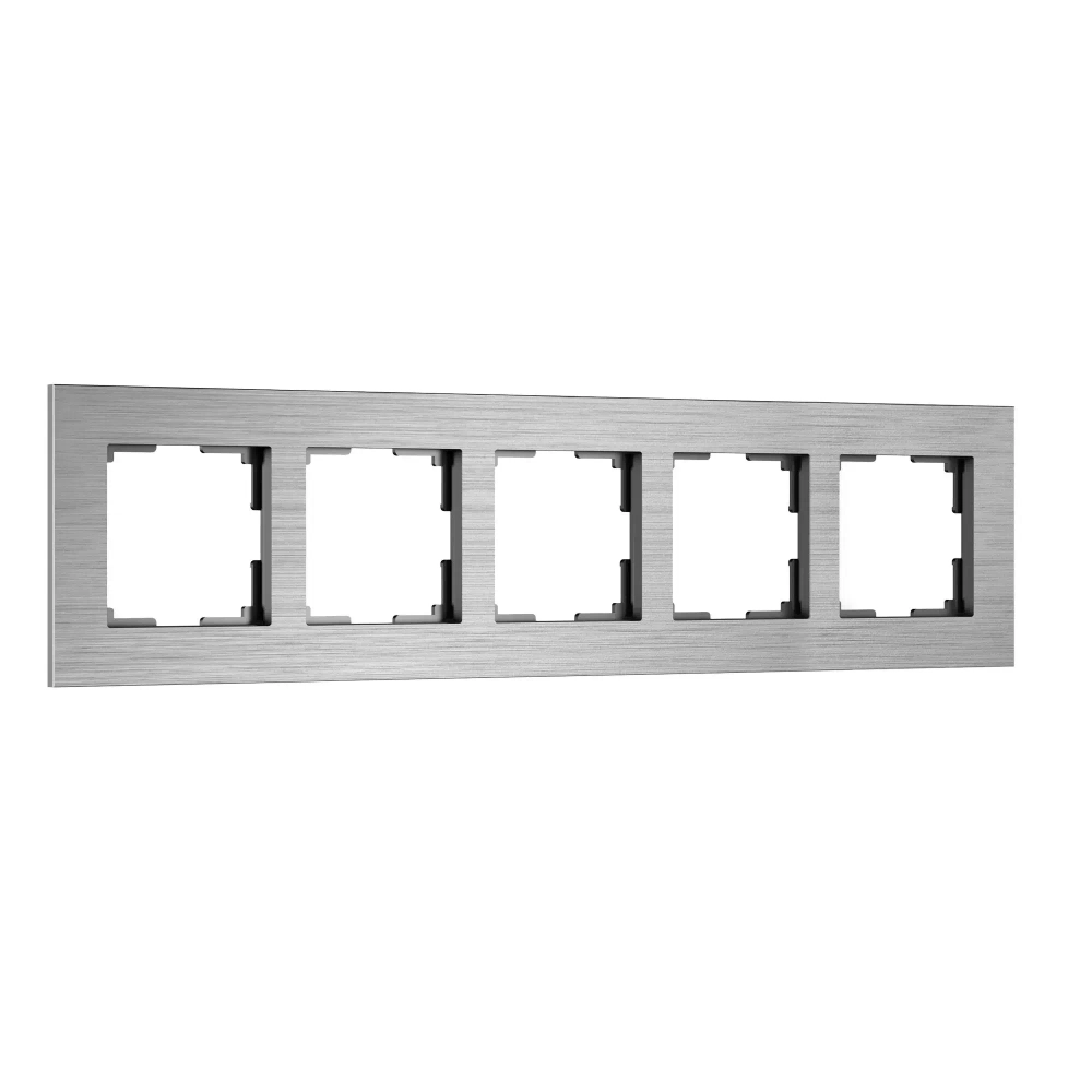 Рамка на 5 постов AluMax (алюминий) W0053506