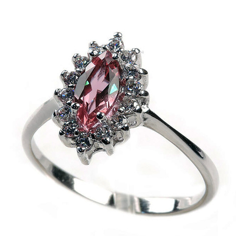 Кольцо "Лилиана" султанит, циркон