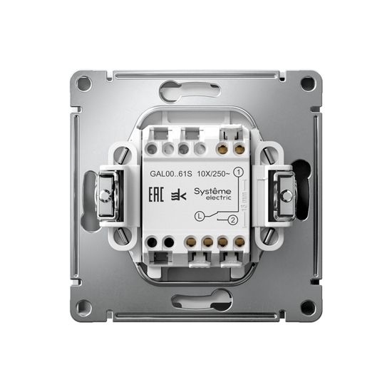 Переключатель 1-кл. ArtGallery 10AX быстрозажим. клем. механизм лотос SE GAL001361S