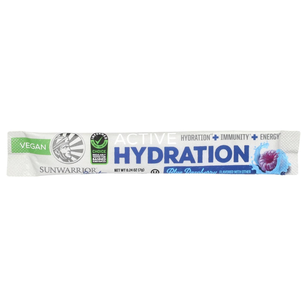 Sunwarrior, Sport, активное увлажнение, голубая малина, 18 пакетиков по 7 г (0,24 унции)