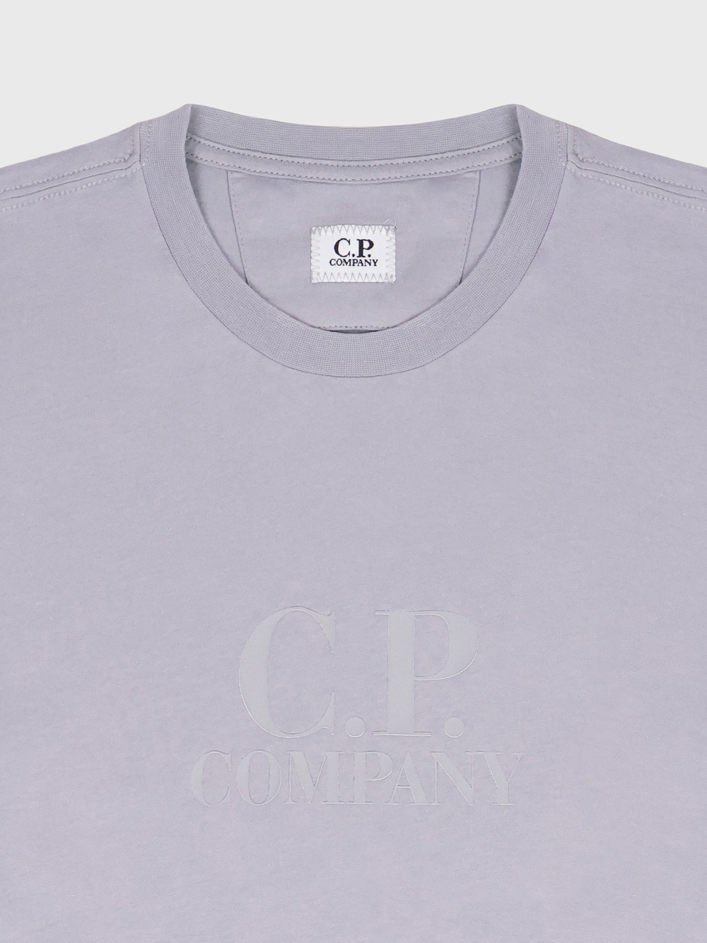 Футболка C.P. Company Jersey 30/1 Logo Shadow Grey