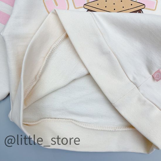 Свитшот "Сладкий зефир" из футера, сливки