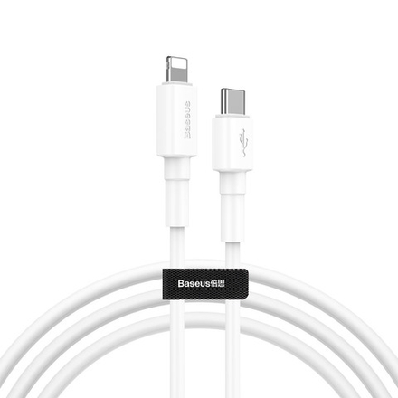Lightning Кабель Baseus Mini White Cable Type-C to iP PD 18W 1m