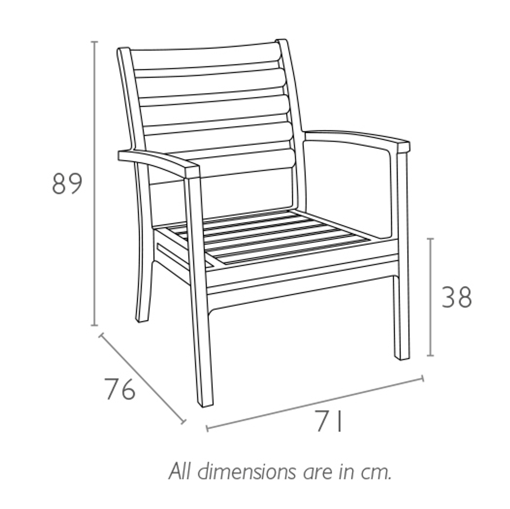 Кресло пластиковое Siesta Contract Artemis XL, черный