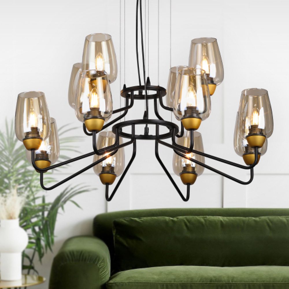 Люстра Rivoli Gera 4065-212 12 х E27 40 Вт дизайн