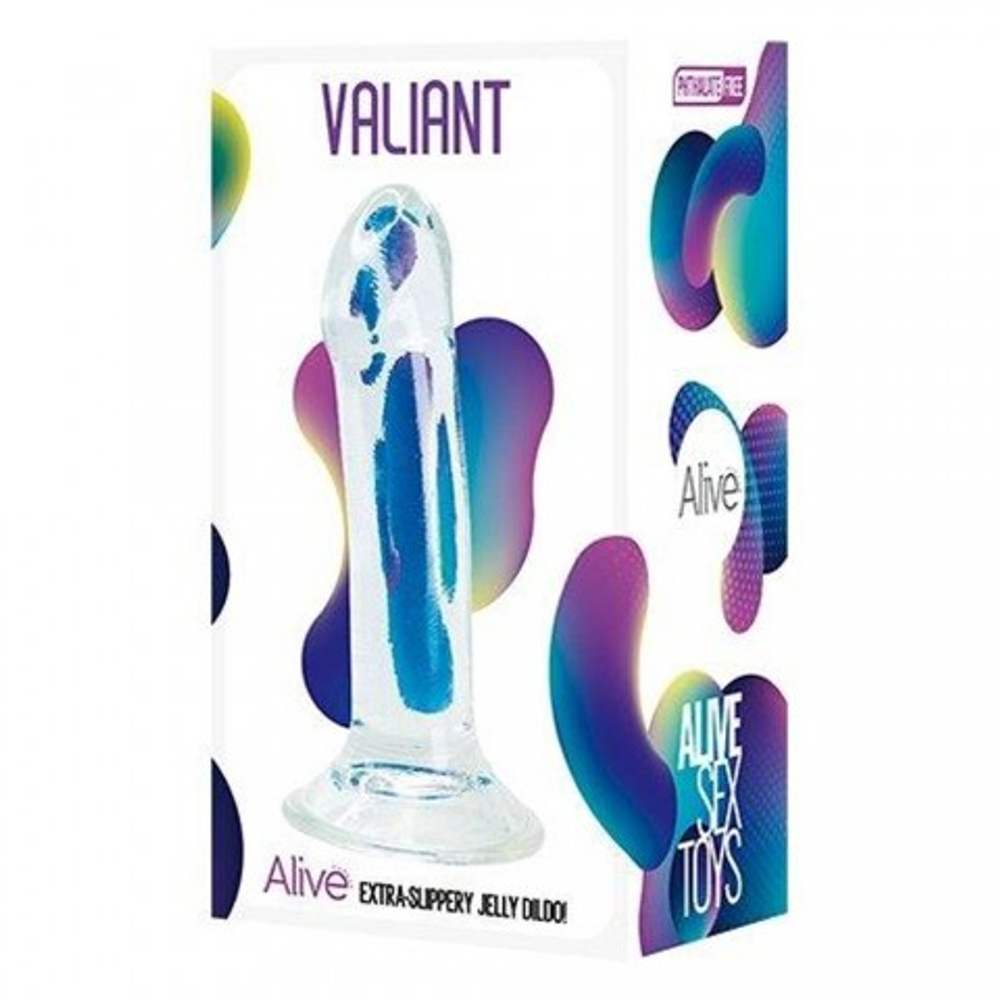 Фаллоимитатор Valiant Jelly прозрачный от Alive (16×4,5 см)