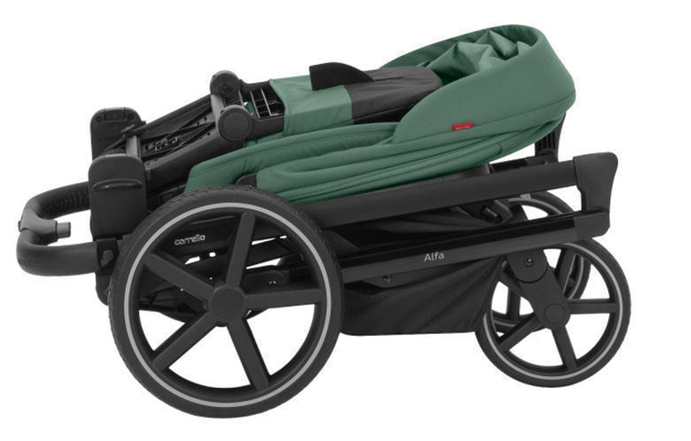 Коляска Carrello Alfa CRL-6522 2025 Cybex Aton S2 i-Size Hibiscus Red 3 в 1 Meadow Green
