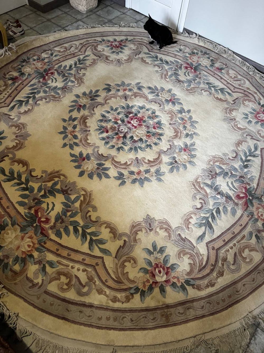 Круглый винтажный ковёр