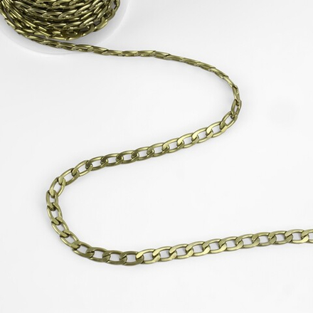 Цепочка алюм плоская 7,8*11,1мм , бронзовый