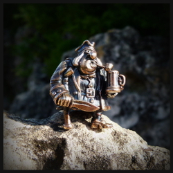 Бусина "Пират" для темляков или браслетов , бронза