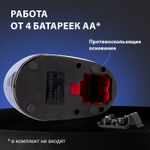 Точилка электрическая BRAUBERG "Delta" питание от 4 батареек АА спиралевидное лезвие (2 штуки в упаковке)