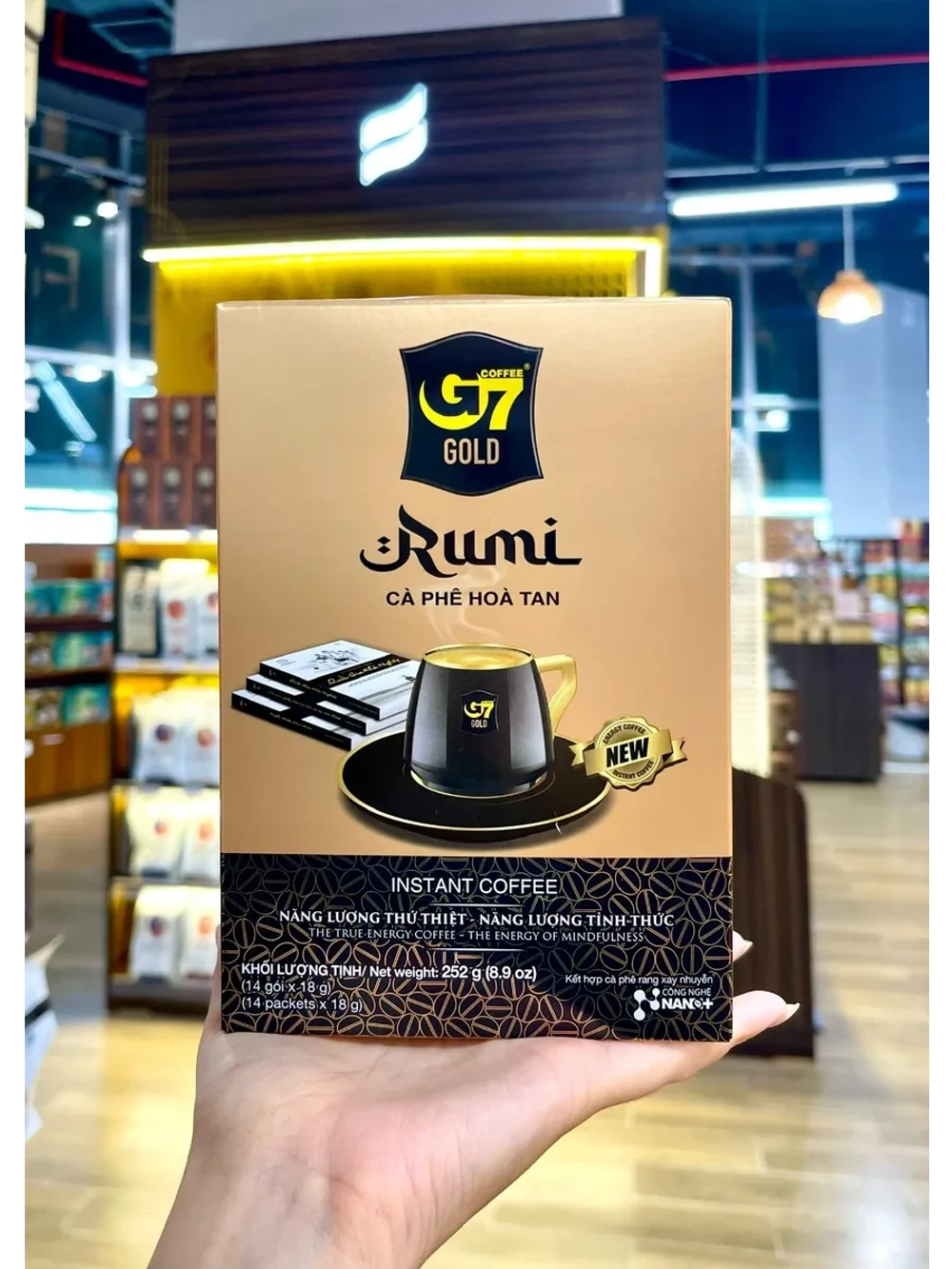 Вьетнамский растворимый кофе Премиум G7 Gold Rumi (14 стиков) 252 г