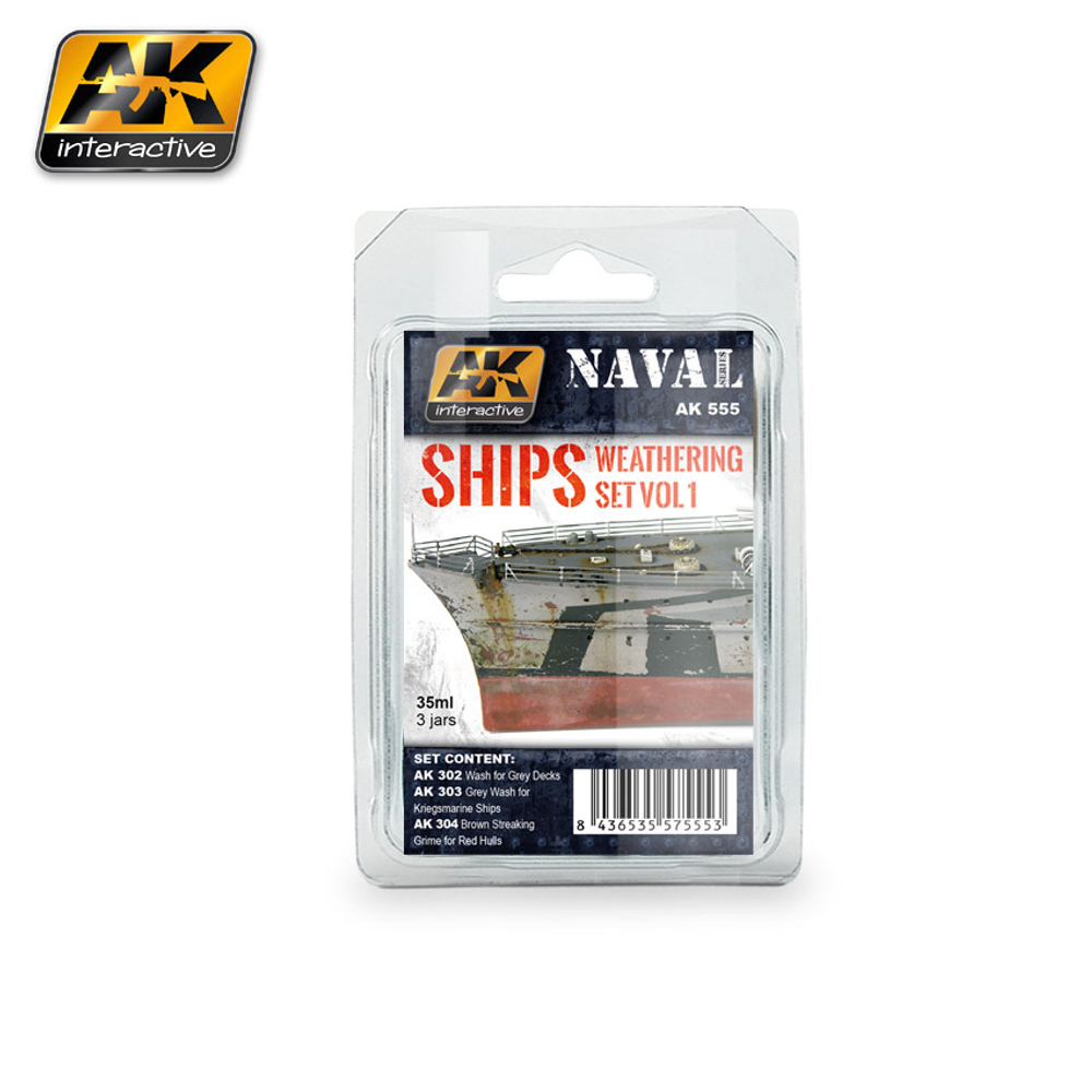 Набор красок AK Interactive Ships Weathering Set Vol.1