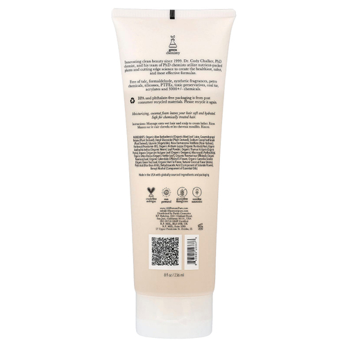 100% PURE, восстанавливающий шампунь, кокосовое молоко, 236 мл (8 жидк. унций)