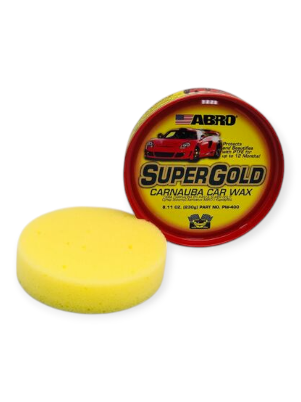 Полироль кузова "SUPER GOLD" воск тефлоновый с карнаубой "ABRO" 280гр.
