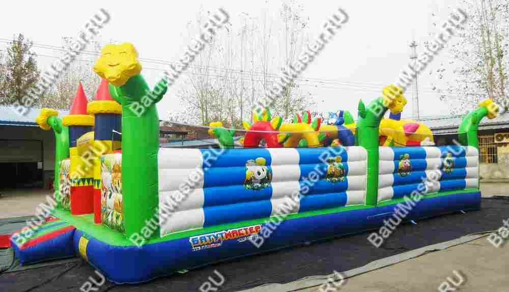 Коммерческий надувной батут "Радужный город 2" 10*6*3 м