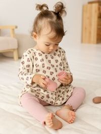 Платье-туника "Бежевый леопард" 0+