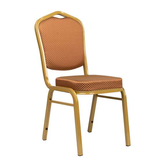 Стул Хит 25мм - золото, коричневая корона